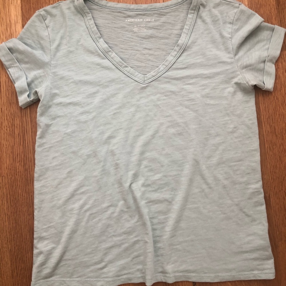 light blue tshirt